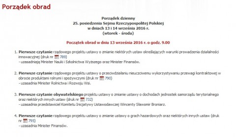 Porządek Obrad 13-14 września 2016r.