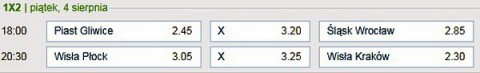 ekstraklasa kursy forbet