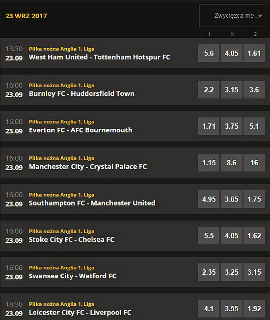 Premier League w LV BET