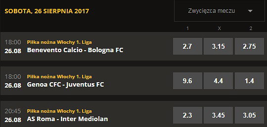 serie a kursy lvbet