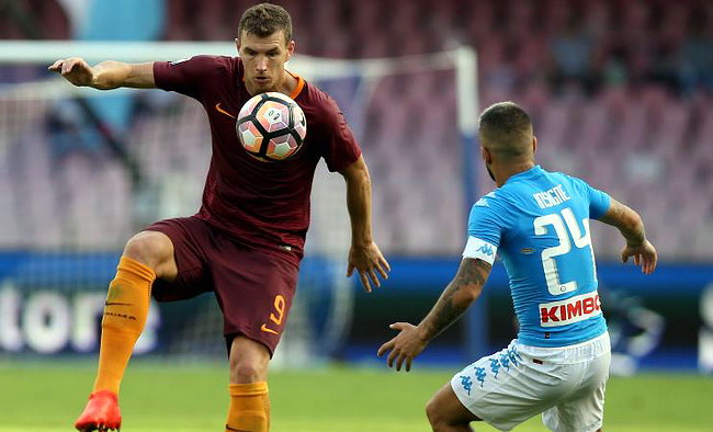 dzeko insigne napoli roma