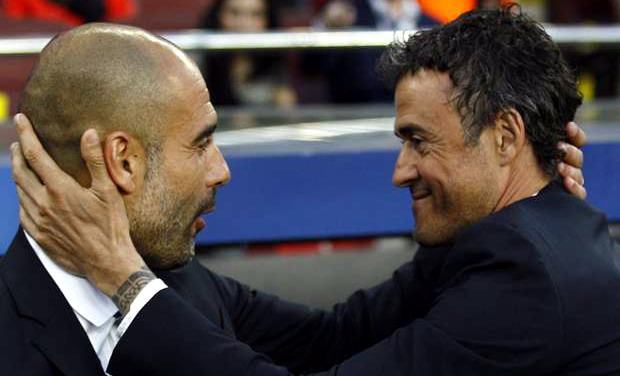 pep guardiola luis enrique barcelona bayern munich