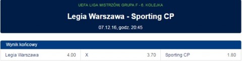 Legia Warszawa Sporting CP forBet