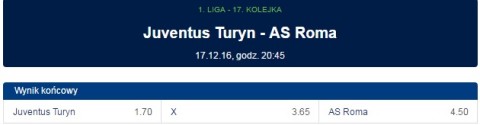 juve roma typy bukmacherskie