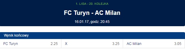 Torino AC Milan forum bukmacherskie iforbet